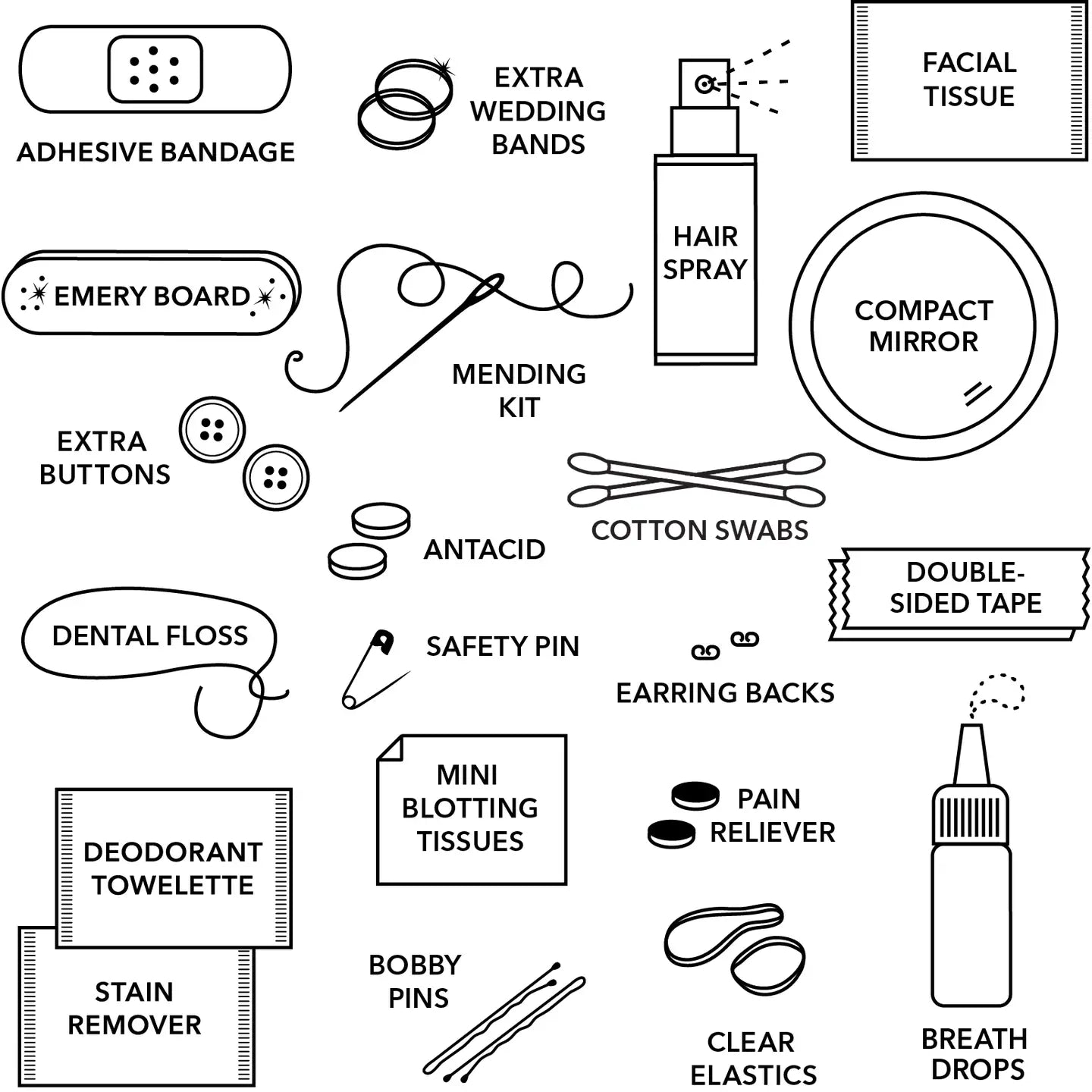 Minimergency Kit For Brides