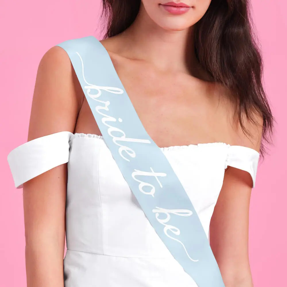 Blue Bride to Be Sash